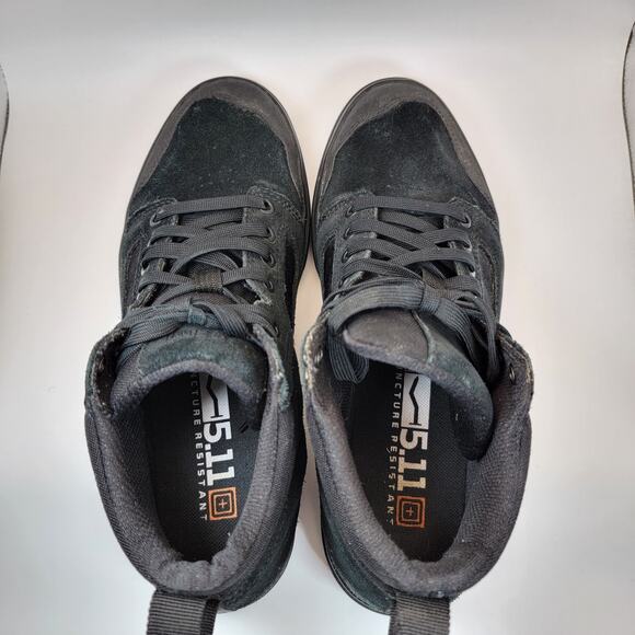 5.11 511 Tactical Norris Sneaker Men 9.5 Black Work Shoe Vibram Sole Barely Worn - Picture 10 of 10